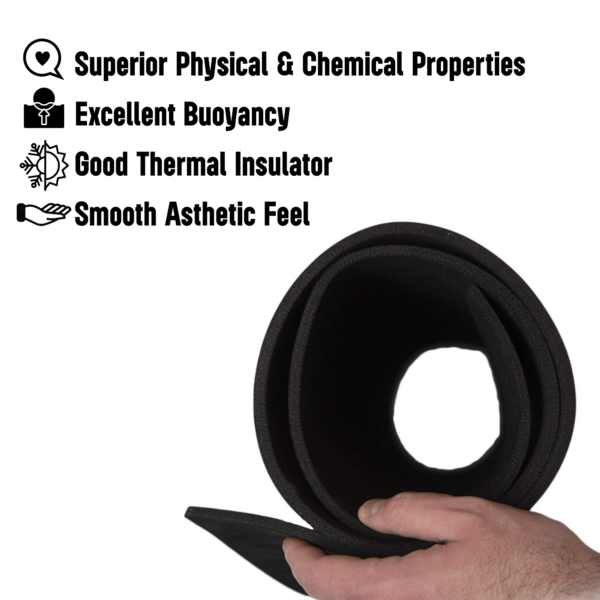 L200 MINI CELL FOAM SHEETS – 3/4″ THICK – BLACK/NATURAL